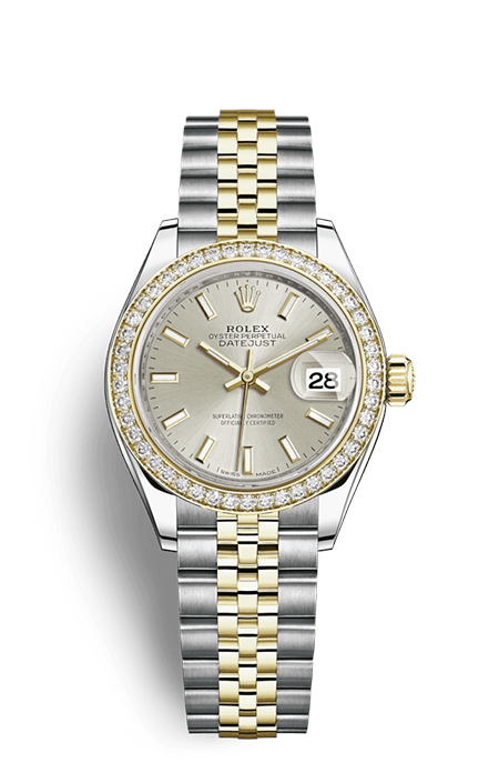 Rolex-Lady-Datejust-28-Steel-Yellow-Gold-279383RBR-0017-Silver-Index-Jubilee-Chronologie Rolex Lady Datejust 28 Steel & Yellow Gold 279383RBR Silver Index Jubilee - Image 1