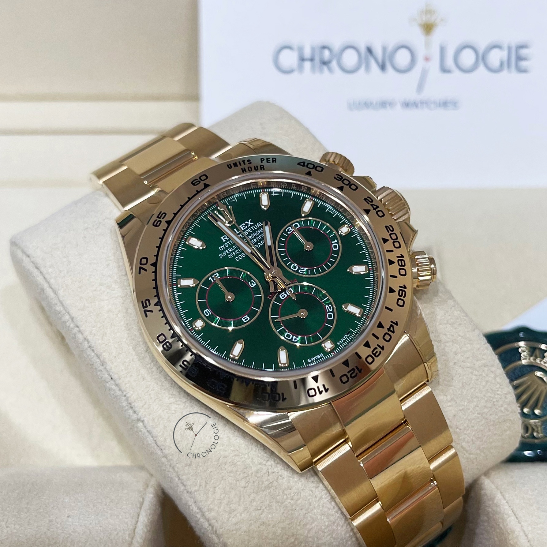 Rolex daytona green 2024 face for sale