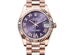 Rolex Datejust 31 Everose Gold 278275 Aubergine VI Roman President Chronologie
