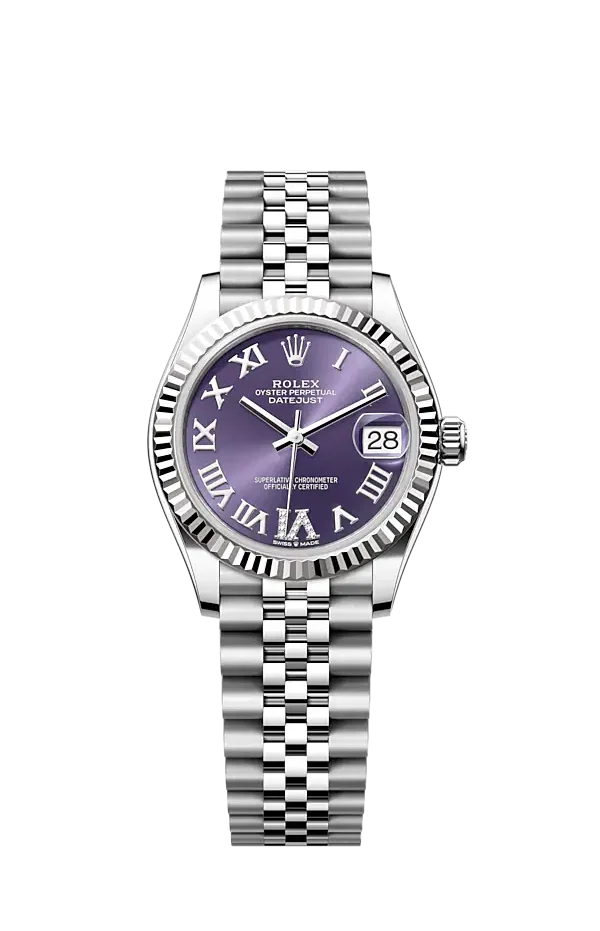 Rolex Datejust 31 Steel & White Gold 278274 Aubergine VI Roman Jubilee Chronologie Rolex Datejust 31 Steel & White Gold 278274 Aubergine VI Roman Jubilee Chronologie