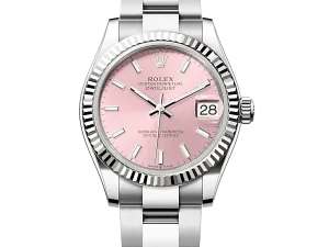 Rolex Datejust 31 Steel & White Gold 278274 Pink Index Oyster Chronologie