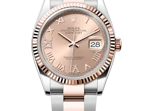 Rolex Datejust 36 Steel & Rose Gold 126231 Rose VI IX Roman Oyster Chronologie