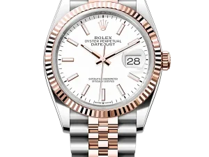 Rolex Datejust 36 Steel & Rose Gold 126231 White Index Jubilee Chronologie