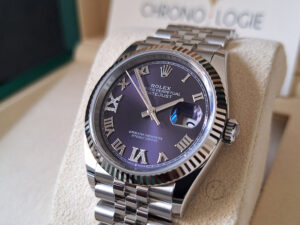 Rolex Datejust 36 Steel & White Gold 126234 Aubergine VI IX Roman Jubilee Chronologie(1)