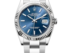 Rolex Datejust 36 Steel & White Gold 126234 Blue Index Oyster Chronologie