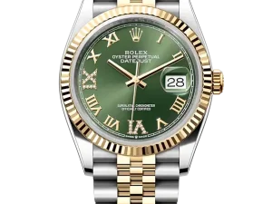 Rolex Datejust 36 Steel & Yellow Gold 126233 Olive Green VI IX Roman Jubilee Chronologie