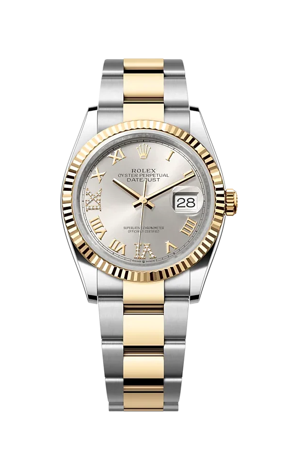Rolex Datejust 36 Steel & Yellow Gold 126233 Silver VI IX Roman Oyster Chronologie Rolex Datejust 36 Steel & Yellow Gold 126233 Silver VI IX Roman Oyster Chronologie
