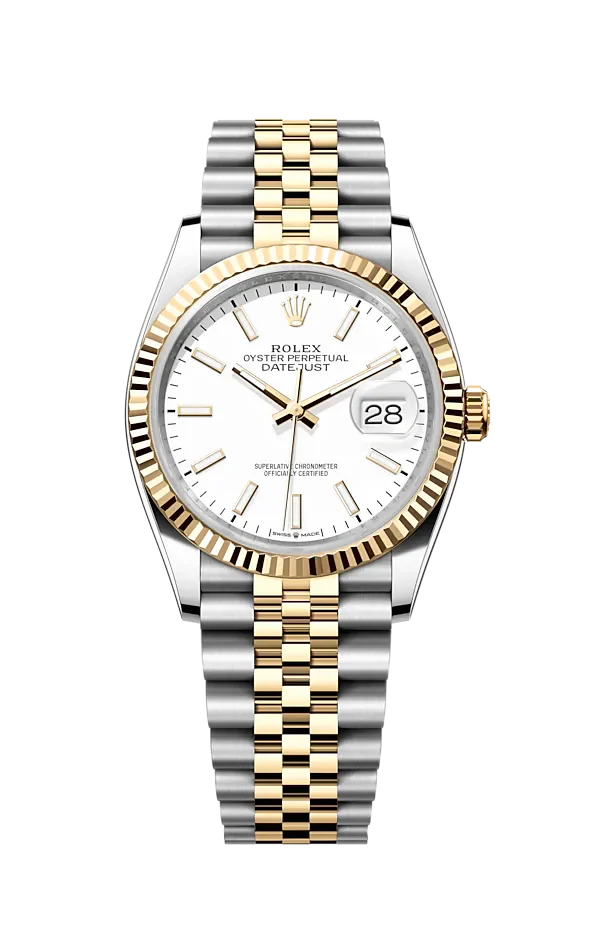 Rolex Datejust 36 Steel & Yellow Gold 126233 White Index Jubilee Chronologie Rolex Datejust 36 Steel & Yellow Gold 126233 White Index Jubilee Chronologie