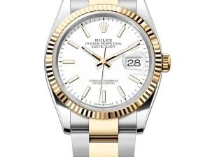 Rolex Datejust 36 Steel & Yellow Gold 126233 White Index Oyster Chronologie