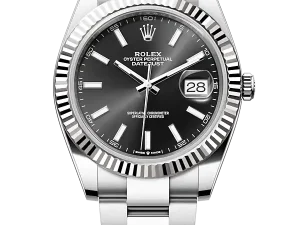 Rolex Datejust 41 Steel & White Gold 126334 Black Index Oyster Chronologie