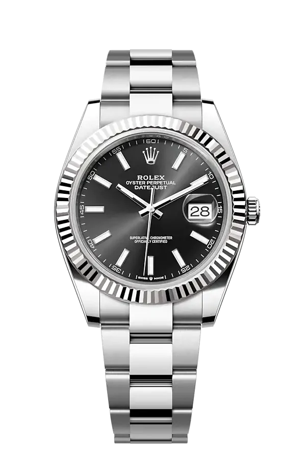 Rolex Datejust 41 Steel & White Gold 126334 Black Index Oyster Chronologie Rolex Datejust 41 Steel & White Gold 126334 Black Index Oyster Chronologie