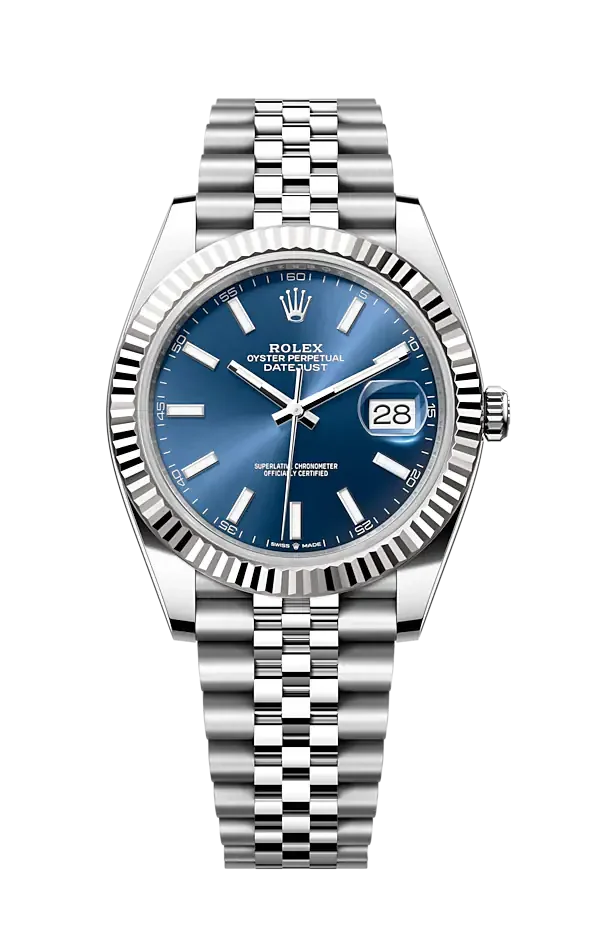 Rolex Datejust 41 Steel & White Gold 126334 Blue Index Jubilee Chronologie Rolex Datejust 41 Steel & White Gold 126334 Blue Index Jubilee Chronologie