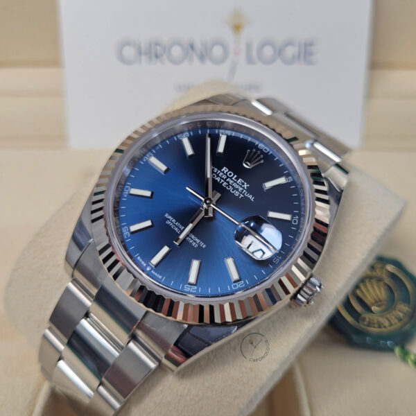 Rolex Datejust 41 Steel & White Gold 126334 Blue Index Oyster Chronologie 4