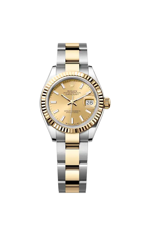 Rolex Lady Datejust 28 Steel & Yellow Gold 279173 Champagne Index Oyster Chronologie Rolex Lady Datejust 28 Steel & Yellow Gold 279173 Champagne Index Oyster Chronologie