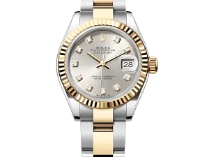 Rolex Lady Datejust 28 Steel & Yellow Gold 279173 Silver Diamond Oyster Chronologie