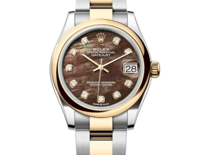 Rolex Datejust 31 Steel & Yellow Gold 278243 Βlack Μother-of-Pearl Diamond Oyster Chronologie