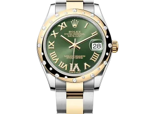 Rolex Datejust 31 Steel & Yellow Gold 278343RBR Olive Green VI Roman Oyster Chronologie
