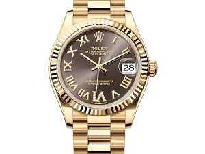 Rolex Datejust 31 Yellow Gold 278278 Dark Grey VI Roman President Chronologie