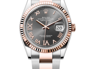 Rolex Datejust 36 Steel & Rose Gold 126231 Slate VI IX Roman Oyster Chronologie