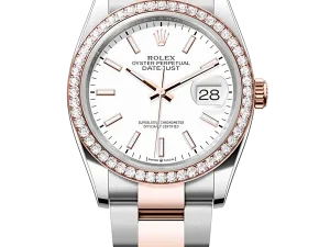 Rolex Datejust 36 Steel & Rose Gold 126281RBR White Index Oyster Chronologie