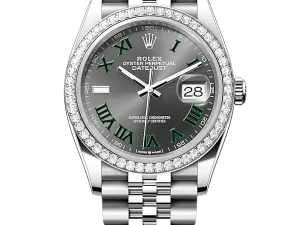 Rolex Datejust 36 Steel & White Gold 126284RBR Slate Roman Jubilee Chronologie