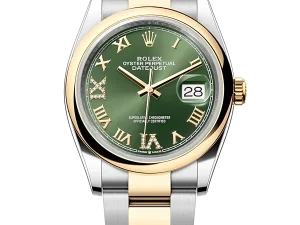 Rolex Datejust 36 Steel & Yellow Gold 126203 Olive Green VI IX Roman Oyster Chronologie