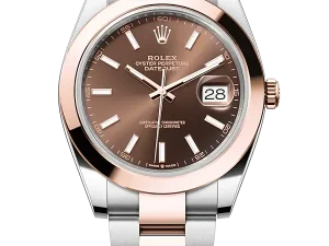 Rolex Datejust 41 Steel & Rose Gold 126301 Chocolate Index Oyster Chronologie