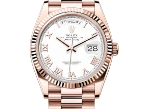 Rolex Day-Date 36 Rose Gold 128235 White Roman President Chronologie