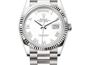 Rolex Day-Date 36 White Gold 128239 White Roman President Chronologie