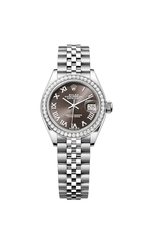 Rolex Lady Datejust 28 Steel 279384RBR Dark Grey Roman Jubilee Chronologie Rolex Lady Datejust 28 Steel 279384RBR Dark Grey Roman Jubilee Chronologie