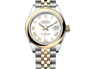Rolex Lady Datejust 28 Steel and Yellow Gold 279163 White Roman Jubilee