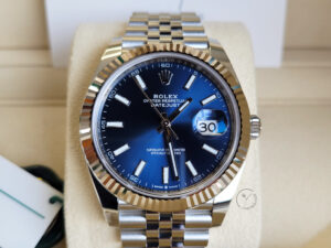 Rolex Datejust 41 Steel & White Gold 126334 Blue Index Jubilee Chronologie 2