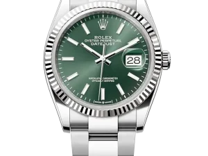 Rolex Datejust 36 Steel & White Gold 126234 Mint Green Index Oyster Chronologie