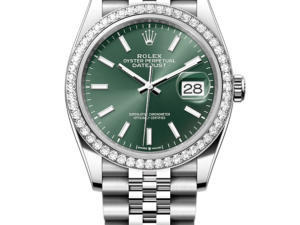 Rolex Datejust 36 Steel & White Gold 126284RBR Mint Green Diamond Jubilee Chronologie