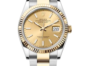 Rolex Datejust 36 Steel & Yellow Gold 126233 Champagne Index Oyster Chronologie