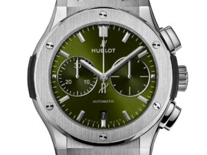 Hublot Classic Fusion Green Titanium Chronograph 45mm Ref. 521.NX.8970.RX Chronologie